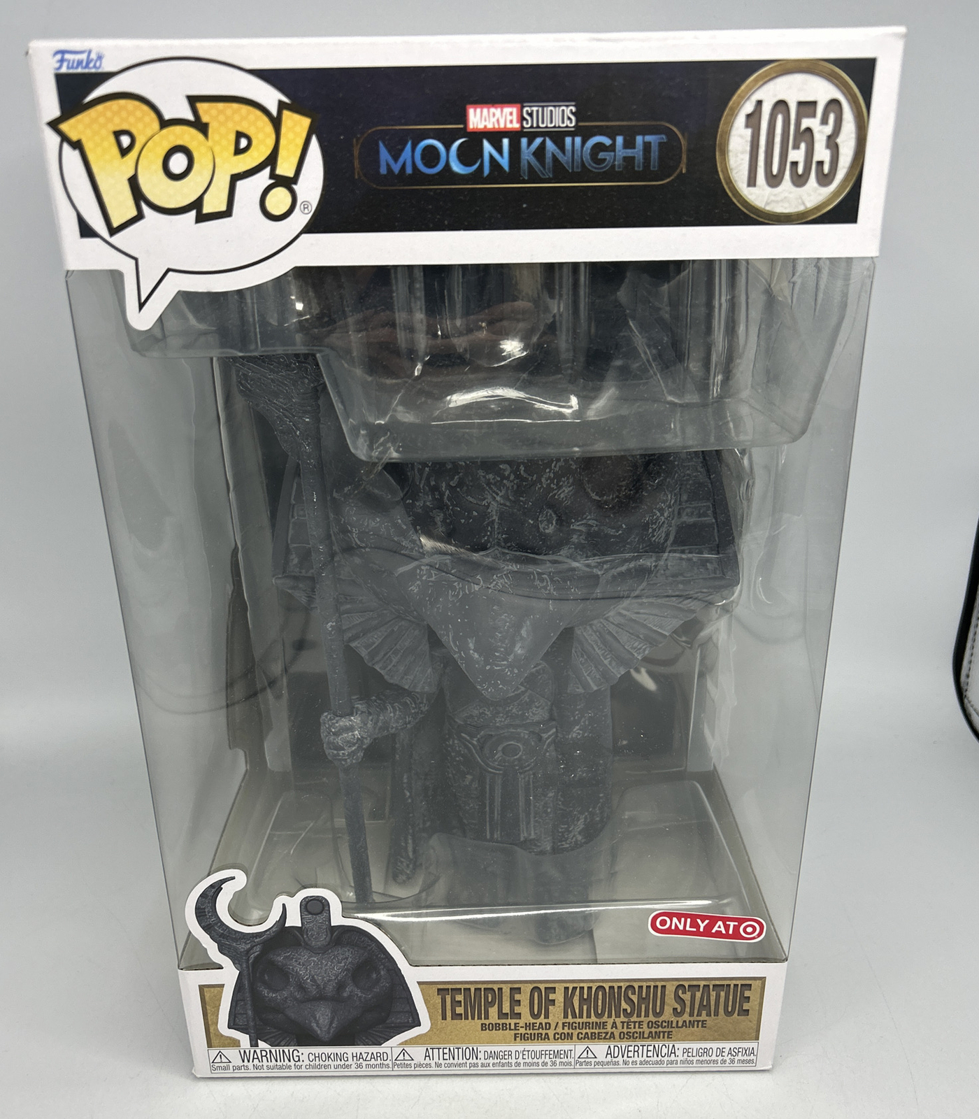En Oferta Caballero Luna: Estatua Del Templo De Khonshu Jumbo Funko Pop #1053 Objetivo Exclusivo Nuevo