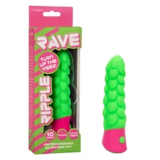 Cal Exotics Rave Ripple Vibe Green - Waterproof Textured Vaginal G-Spot Vibrator