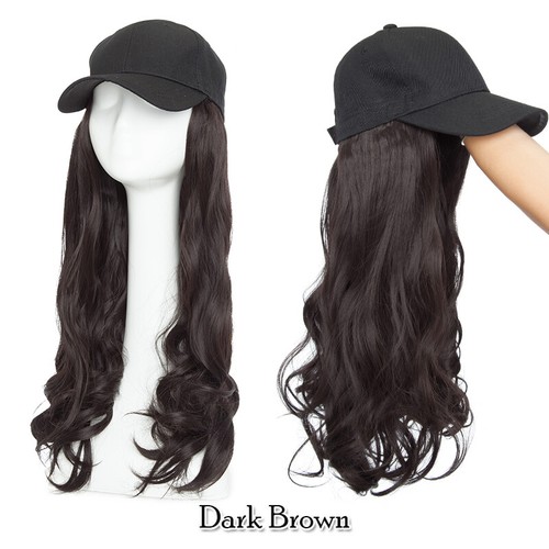 Gorra de béisbol con peluca de pelo rizado pelucas completas trozo largo natural ondulado para humano - Imagen 14 de 26
