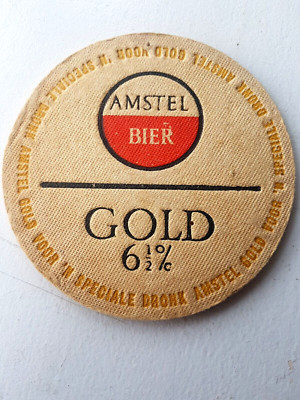 Vintage AMSTEL - Gold 6,5% Cat No'??  Bierdeckeluntersetzer