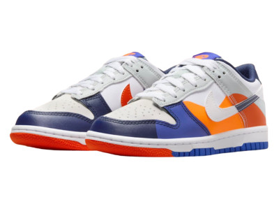 New Nike Kids Grade School (GS) Dunk Low Upside Down Blue