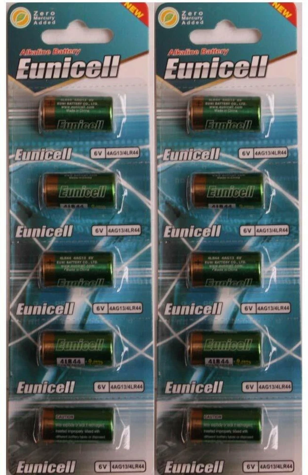 ENVOI SOUS SUIVI EUNICELL 10 Piles Alcaline 4LR44 4AG13 PX28A 476A L1325 6 VOLT