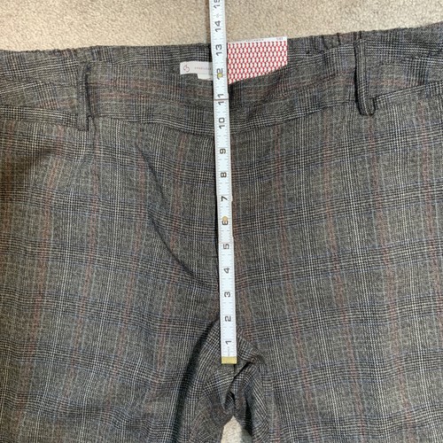 Dressbarn Grey Plaid Vintage Business Straight Leg Trousers Sz 18W 100% Wool NWT - Picture 8 of 15