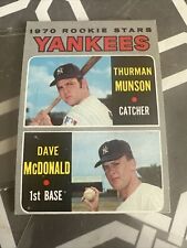 1970 Topps Rookie Stars #189 McDonald, Thurman Munson (RC) Yankee Captain Legend