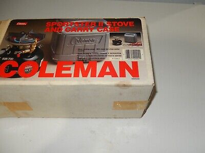 Coleman Model 508a700 Sportster II Camp Stove & Case Vintage Coleman Model 508a700 Sportster II Camp Stove & Case Vintage