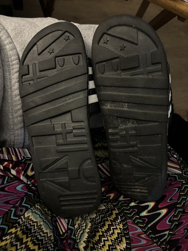 Adidas Sandalen Herren 13 Adissage schwarz weiß Flip Flops Schlappen Strand bequem Freizeit - Bild 4 von 6