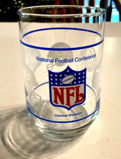 Central Division 1980's NFL Rocks Drink Glass; Lions, Bears, Packers, Buccan
