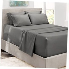 Size Sheets Sets - Fits Mattress 18-24 King Charcoal Gray Extra Deep Pocket