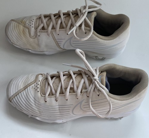 Nike Hyperdiamond Fast Flex 3 White Softball Cleats Y Sz 4.5 AO7920-102 W Sz 6 - Picture 2 of 9