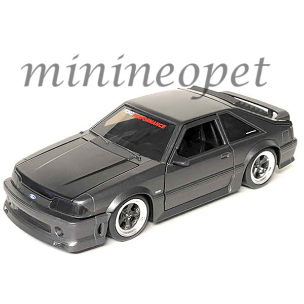 JADA 33605 BIGTIME MUSCLE 1989 FORD MUSTANG GT 1/24 DIECAST MODEL MATTE BLACK