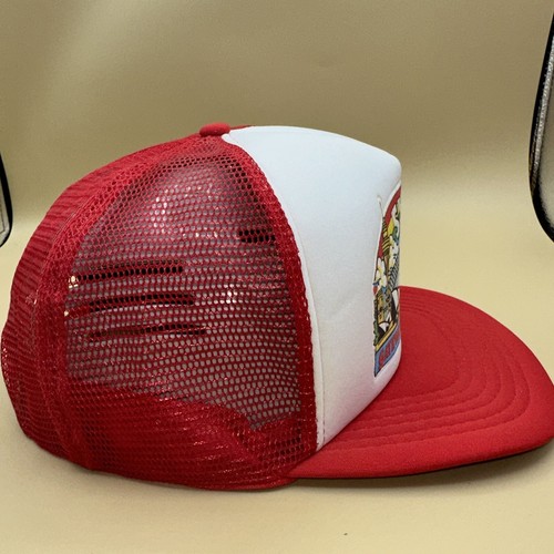 VTG 90s Sydney Australia Trucker Snapback Hat Cap Red White EUC - Picture 5 of 6