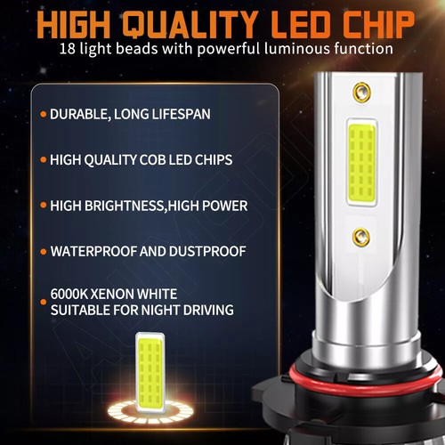 LED Headlight Hi-Lo Beam Fog Light Conversion Bulb For Dodge Durango 2014-2019 - Picture 8 of 21