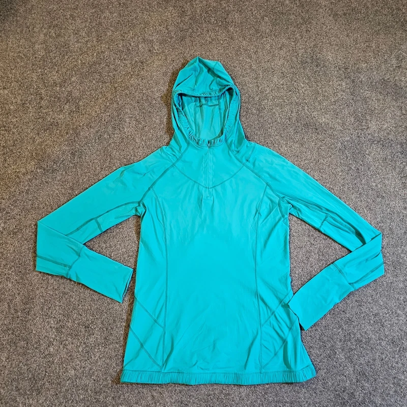 lululemon water bound 1/4 zip upf 50 long sleeve ruffle shirt