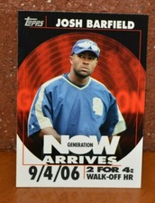 TOPPS GENERATION NOW ARRIVES JOSH BARFIELD BASEBALL CARD PACK TO PENNY SLEEVE