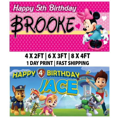 Custom Birthday Banners, 101 Ready Templates, Select one of your choice