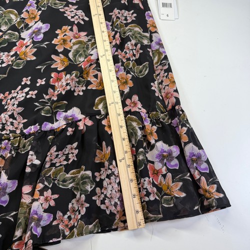 JULIA JORDAN Floral Chiffon Mini Dress Multicolor Size 6 Feminine Flowy Spring - Picture 7 of 9