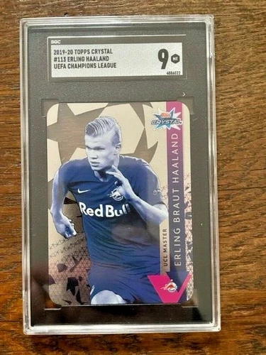 2019-20 Topps Crystal #113 Uefa Champions League Erling Braut Haaland SGC 9.0