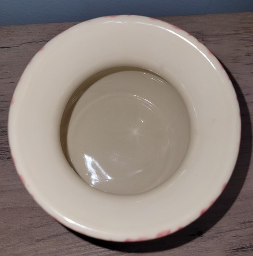 Country Home Collection Pink Red Rose Spongeware Coffee Tea Lite Holder Heart - Picture 7 of 9