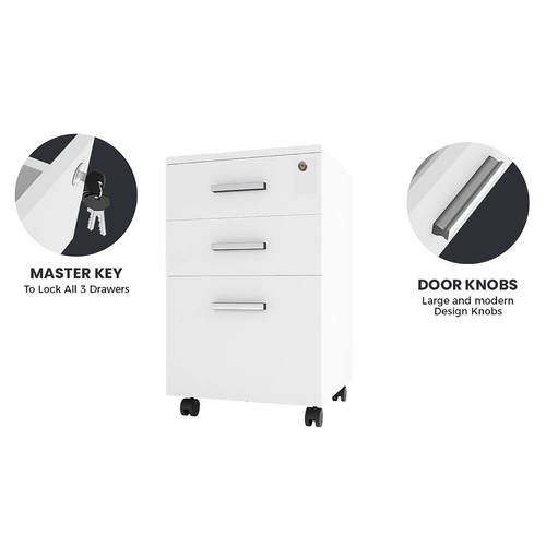 cdar Mobile File Cabinet,Locking File Cabinet Rolling Filing Cabinet Large Ca... - Picture 6 of 7
