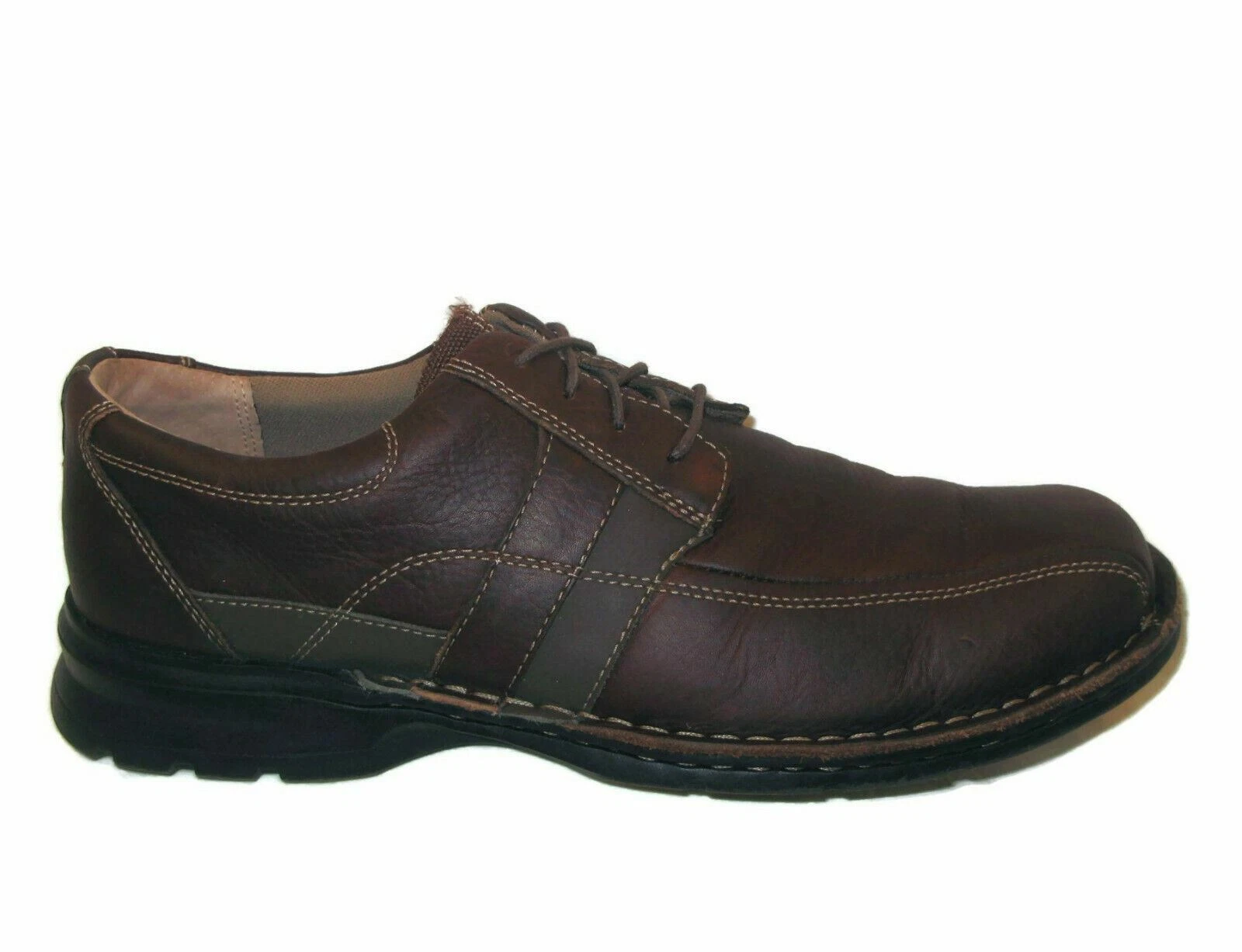 Scarpe Oxford Clarks Espace marrone oleato in pelle derby USA taglia 12 M