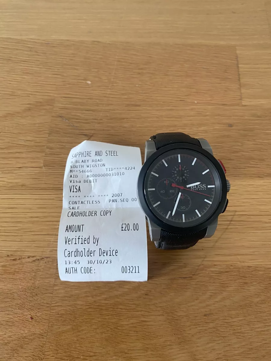 Hugo Boss Neo Chronograph Watch Black Grey Contrast And Leather