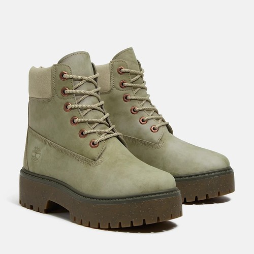 Timberland Mujer Stone Street 6-Inch Impermeable Plataforma Premium Botas Verde - Imagen 2 de 10
