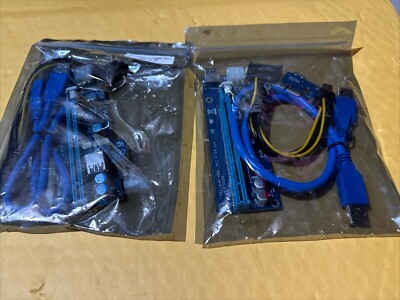 Lot 2 New V006C PCIe GPU Riser Adapter 6 Pin @MB147