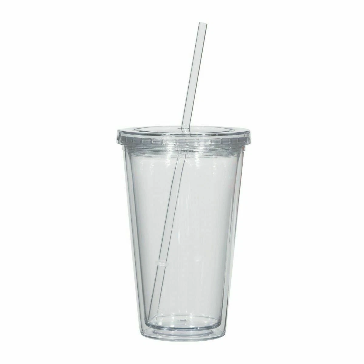 16 oz. Double Wall Acrylic Tumbler With Straw