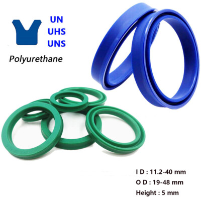 UN/UNS/UHS PU U-cup Piston Hydraulic Rod Oil Seal Rings 11.2mm-40mm Height 5mm