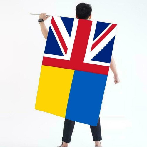 UKRAINE~UK Flying Flag Ukrainian.United Kingdom Union x 5 Jack Large Flag- - Picture 6 of 13