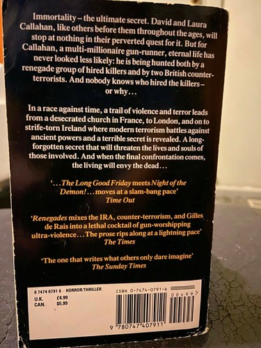 Shaun Hutson Renegades softcover fiction Book novel - Picture 2 of 2