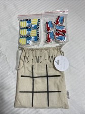 Mud Pie Children's Tic-Tac-Toe - 10 Trucks in Tic-Tac-Toe Drawstring Bag ages 3 