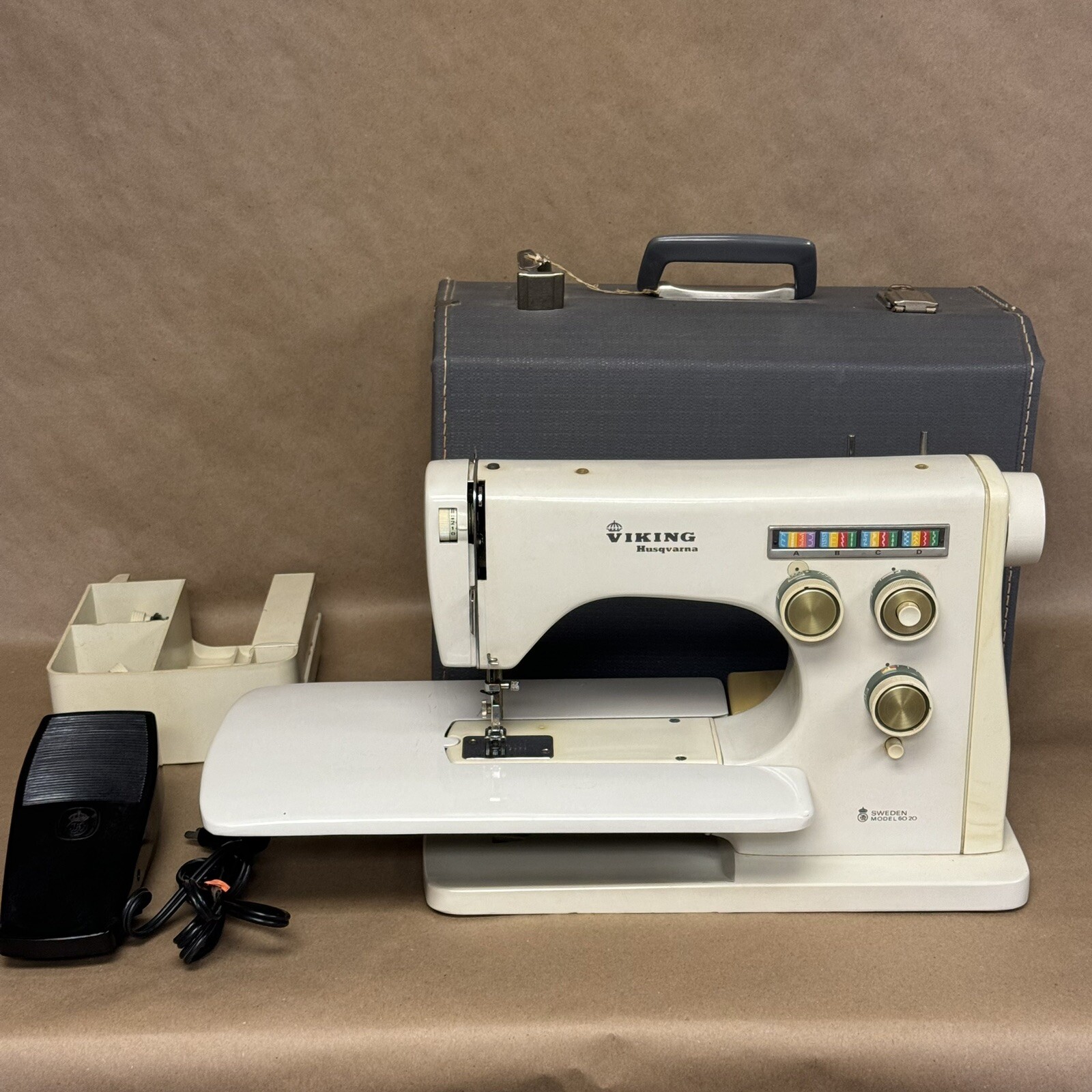 Husqvarna Viking model 6020 sewing machine with accessories eBay