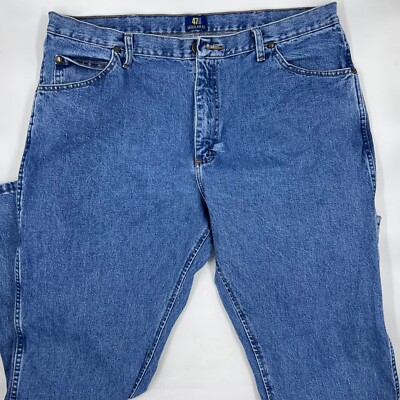 Wrangler Mens Jeans Size 40/32 Blue Denim Rugged Durable Work Carpenter  Pants