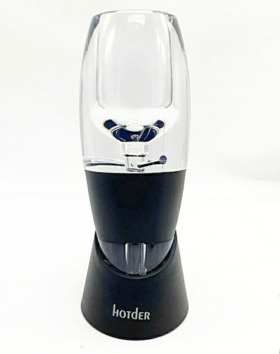 Magic Decanter Glass Red Wine Aerating Pourer Black Base Travel Bag - Picture 6 of 8