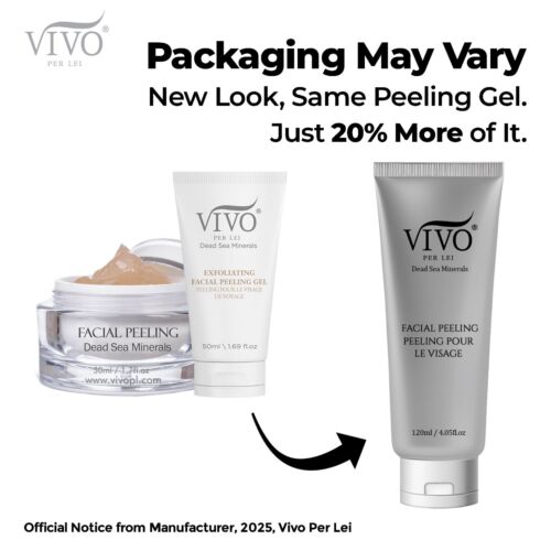 Vivo Per Lei Facial Peeling Gel Tube with Dead Sea Minerals for Face - 4.05 Floz - Picture 2 of 8