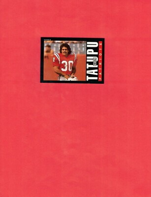 1985 Topps #333 Mosi Tatupu! New England Patriots!