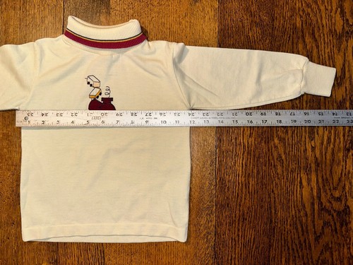 VTG Healthtex 4 4T Train Embroidered Turtleneck Shirt Top Holiday Made In USA - Picture 6 of 11