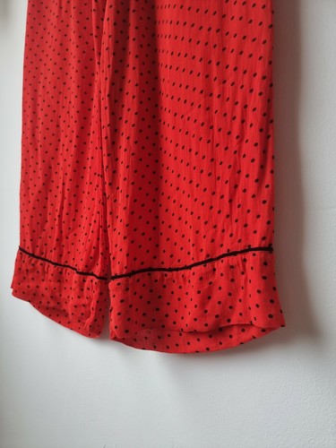 GANNI red Black Spot Polkadot Pants Trousers Loungewear 36 8 (10) - Picture 2 of 7
