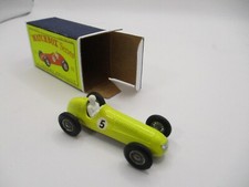 Vintage Matchbox #52A MASERATI 4CLT F1 Race Car #5 RESTORED IN REPRO BOX CODE 3