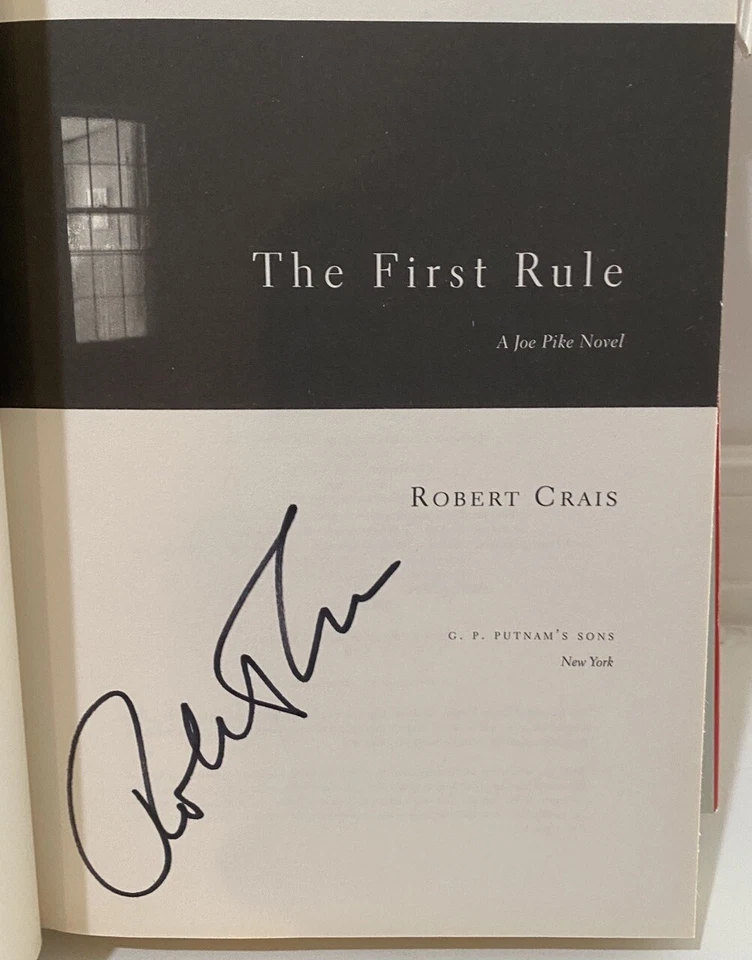 SIGNED Robert Crais The First Rule (Joe Pike Novels) HC Book 1st Edition/Print Foto 2 de 4