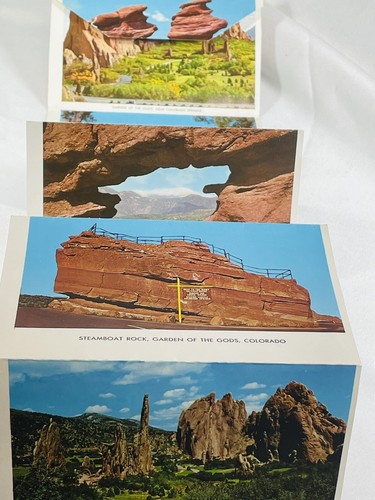 Vintage Garden Of The Gods Colorado 14 View A Fold Out Postcard Unused Unposted - Picture 5 of 8