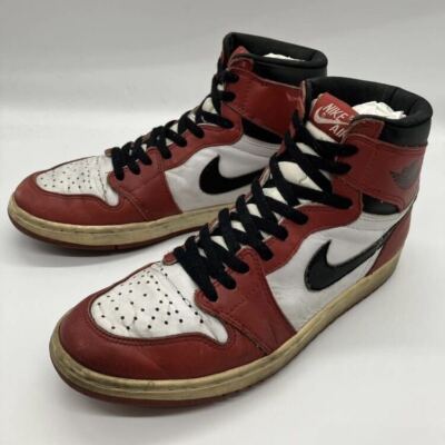 NIKE AIR JORDAN 1 HI CHICAGO US9.5 Made in China 1994 NIKE AIR JORDAN 1 HI CHICAGO US9.5 Made in China 1994