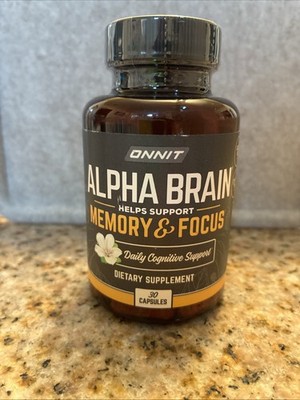 Onnit Alpha Brain Capsules - 30 Count Memory & Focus Ex 03/2026