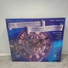 Wrebbit The All Paper Clock The Peace Tower 3D Model Kit 1993 New 14 1/4”