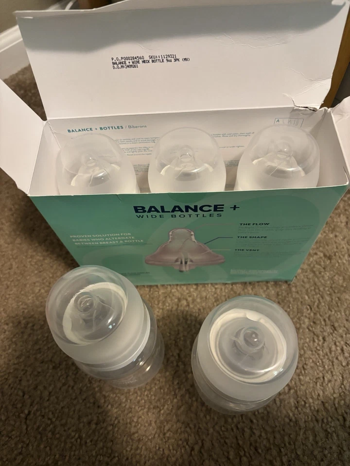 Biberón Evenflo Balance cuello ancho y Phillips Avent Foto 4 de 4