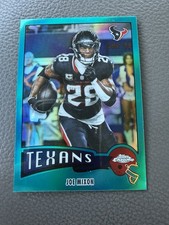 2025 Topps Chrome Football Joe Mixon 1975 Throwback #/199 Aqua Foil