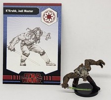 K'Kruhk Jedi Master very rare Dark Times 7/40 WOTC Star Wars Miniatures