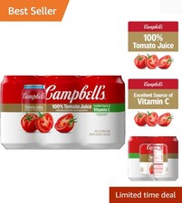 Rich  Flavorful 100 Tomato Juice in 11.5 Fl Oz Cans - 6 Pack, Ideal for Drinks
