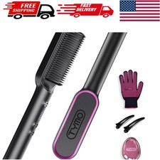 Ceramic Hair Straightening Brush with 5 Heat Settings Blowout Look in One Pass
